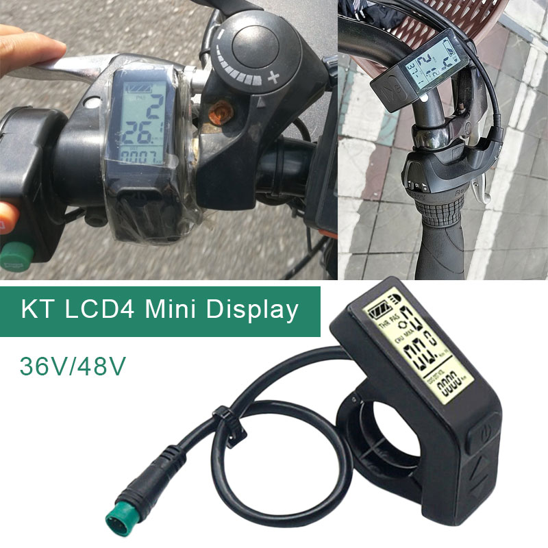 24V/36V/48V Mini Electric Bike Display Waterproof Speed Controller KT-LCD4 Mid Motor E bicycle Conversion Kit