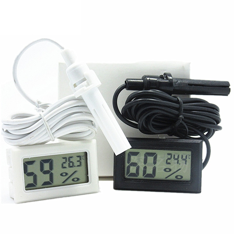 Mini praktisk digital lcd hygrotermograf med sensor hygrometer termometer biavl bistade langstroth dadant bikube