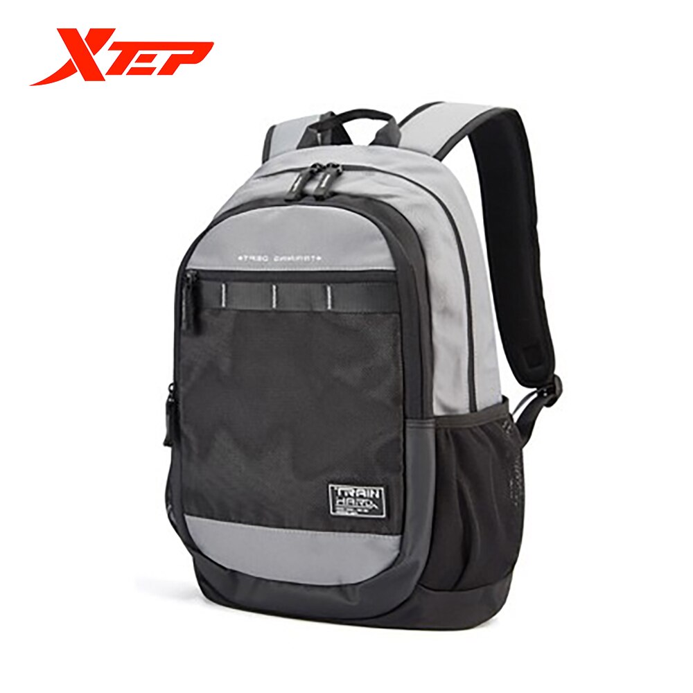 Xtep backpack unisex summer style men's and women's bags trend all-match school bag casual backpack 880337110015: gray