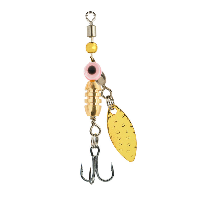 Señuelo de Pesca giratorio, cebo duro de Metal con lentejuelas, anzuelos de plumas, 3,5g/4,5g/7g/9g/12g, 1 unidad