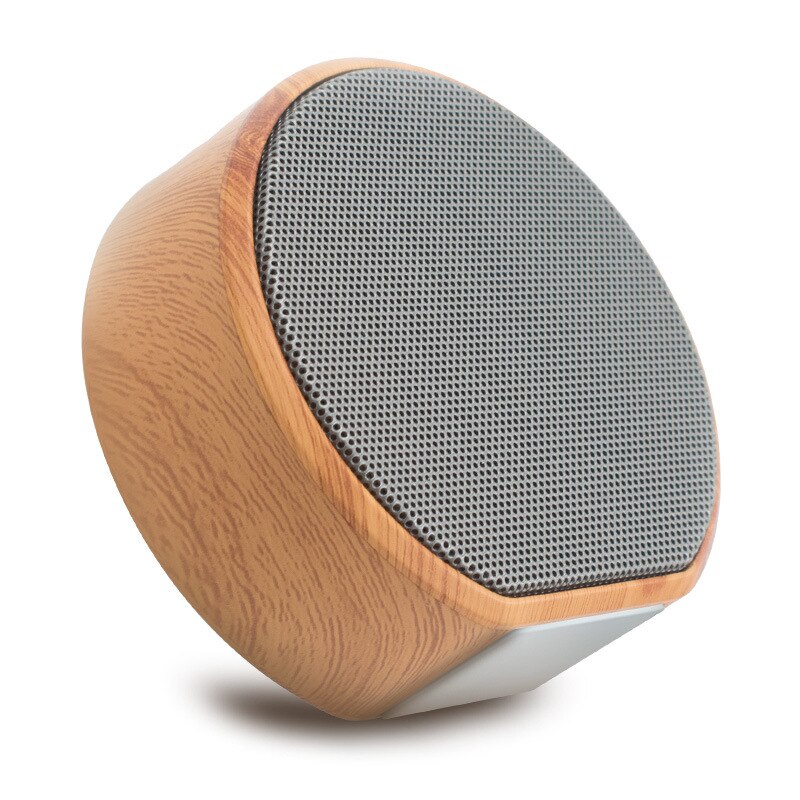 Retro Audio Woodgrain Bluetooth Speaker Mini Card Subwoofer Draadloze Bluetooth Audio: Black