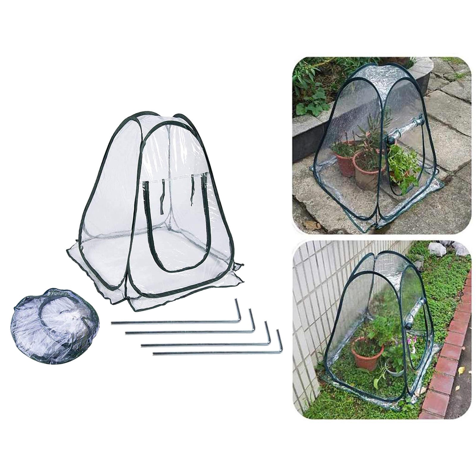 1Set Mini Greenhouse popped Up PVC Grow House Backyard Portable Garden Plant Tent Greenhouse Cover Home Garden Supplies