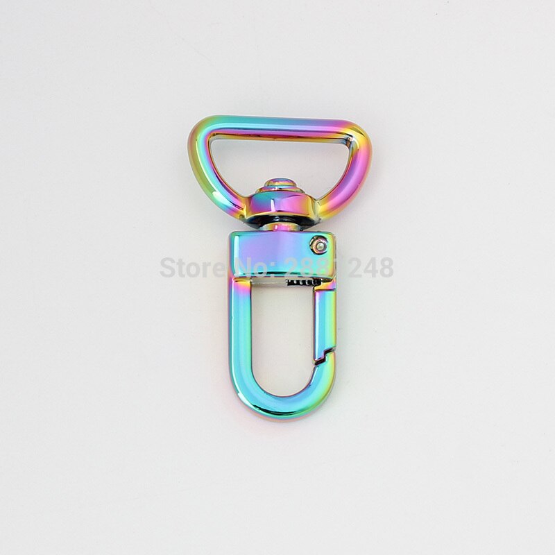 10-30pcs 20mm tone trigger snap hook clasp metal clip swivel dog leash purse parts making rainbow hardware: Rainbow / 30 pieces