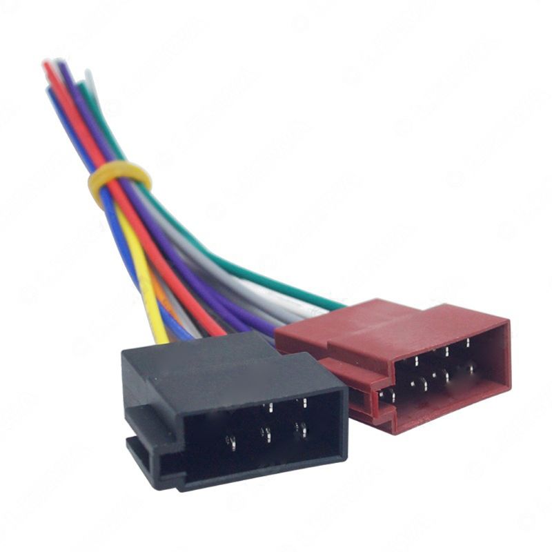 1 Pairs Universal Car Stereo Female ISO- Radio Plug Adapter Wiring Cable Stereo Harness Modified Tail Line