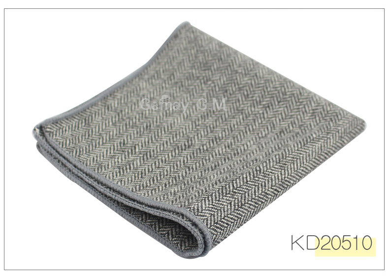 Lommetørklæde tørklæder forretningsdragt hankies uld afslappet herre lomme firkantede solide lommetørklæder til bryllup 23*23cm: Kd20510