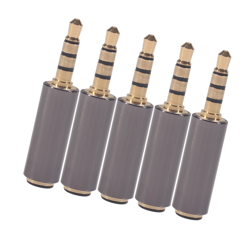 Convertisseur d&#39;écouteurs et microphones, 3.5mm, 5 pièces, adaptateur CTIA vers OMTP