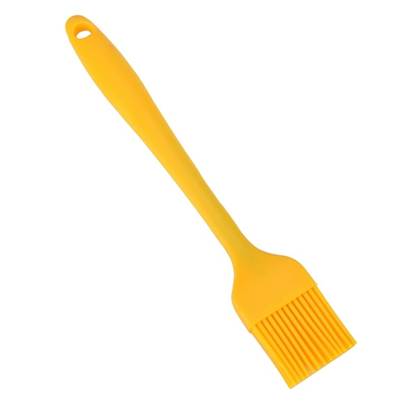 1Pc Colorful Silicone Oil Brush Baking Liquid Oil Pen Cake Butter Bread Pastry Brush BBQ Tools Safety Kitchen Basting Brush: 175x32mm yellow