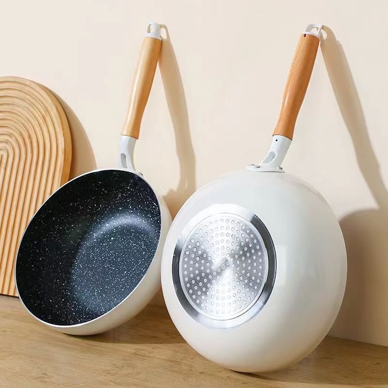 Non-stick Wok Koekenpan Verdiepen Ei Steak Koekenpan 28 Cm Thuis Inductie Fornuis Gasfornuis Steelpan Kookpot keuken Kookgerei