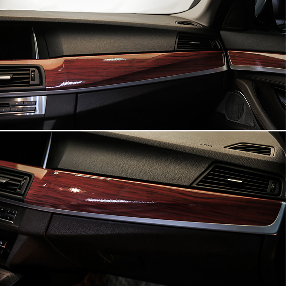 60cmx500cm Glossy Wood Grain Car Wrap Vinyl Film DIY Wood Grain Textured Furniture Decal Waterproof Self-adhesive Car Sticker