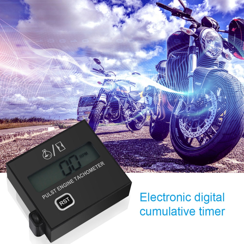 46.7*57mm Motorcycle Chainsaw High Tachometer Gasoline Engine ABS Lawn Digital Display Inductive Pulse Speed Tachometer