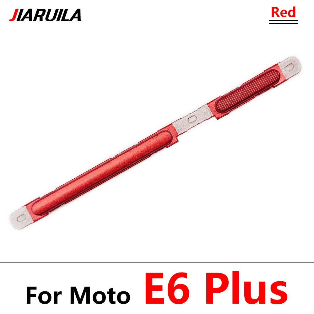 10 Stks/partij Side Volume Knop + Power On/Off Buttton Key Set Voor Moto E6 Plus E7 Power G Power G60 Volume Knop: E6 Plus Red