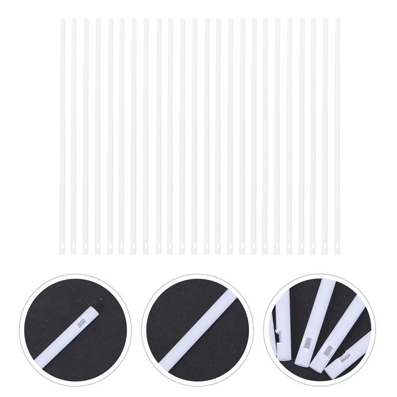 60Pcs Cake Pop Sticks 15 Cm Kitchen Craft Plastic Handgrepen Voor Cake Gekleurde Lollipop Sticks Wit