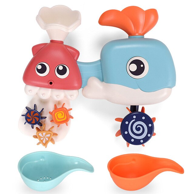 1pcs Nuoto Giocattoli Acqua Estate Acqua Gioco del Gioco Del Bambino Giocattoli Da Bagno Rubinetto Del Bagno Doccia Giocattoli Acqua Nebulizzata Elettrico Per bambini: Whale Set