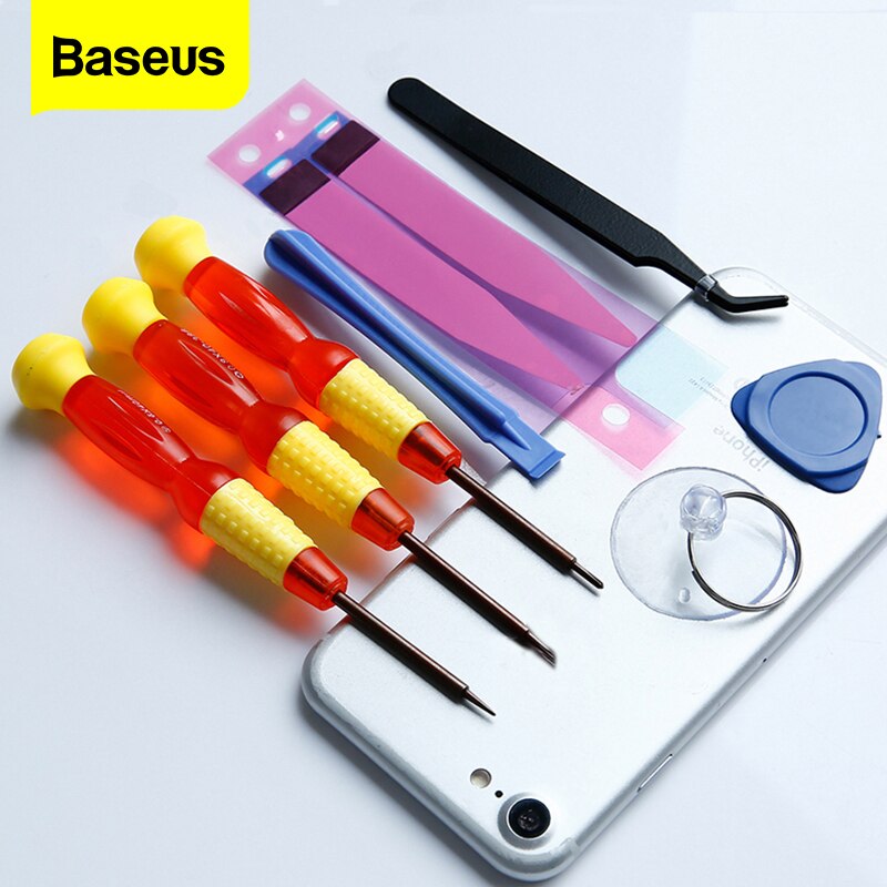 Baseus 8 In 1 Mobiele Telefoon Batterij Reparatie Gereedschap Kit Voor Iphone 8 7 6 6S Plus 5S 5 5c Batterij Vervanging Bundel Machine Tool Set