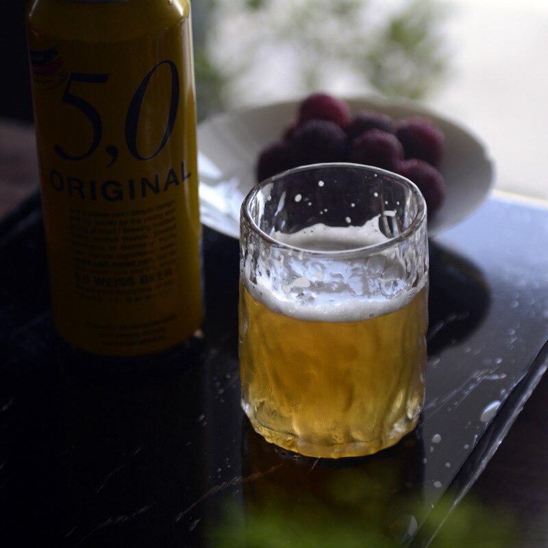 Nordisk stil högt borosilikatglas japanskt värmebeständigt glasbarkmönstermugg ölglas juicekopp whiskyglas 3 st/lot