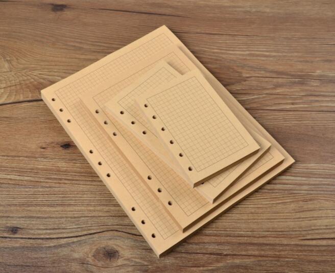 Carnet de voyage Vintage en cuir PU A5 A6 A7, carnet de notes Kraft vierge, carnet de croquis, Journal intime, papeterie fournitures scolaires et de bureau: grid inner / A7 145X100MM