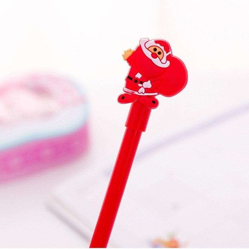 4 Pcs/set Cartoon Christmas Tree Santa Claus Snowman Elk Gel Pens for School Office Supply Escolar Papelaria Gel Pen Stationery