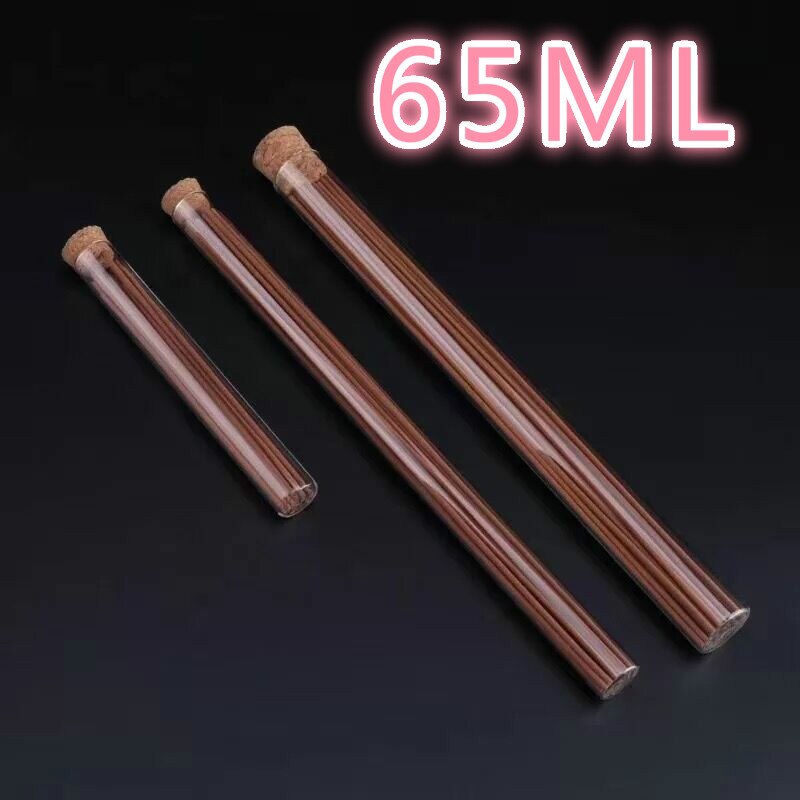 Tubo de ensayo ml para decoración de jarras y botellas de vidrio, 1 unidad, 4/5/6/18/22/24/30/65/75, frascos, adornos, tapón de corcho, tarro de Mason: 22x220mm 65mm