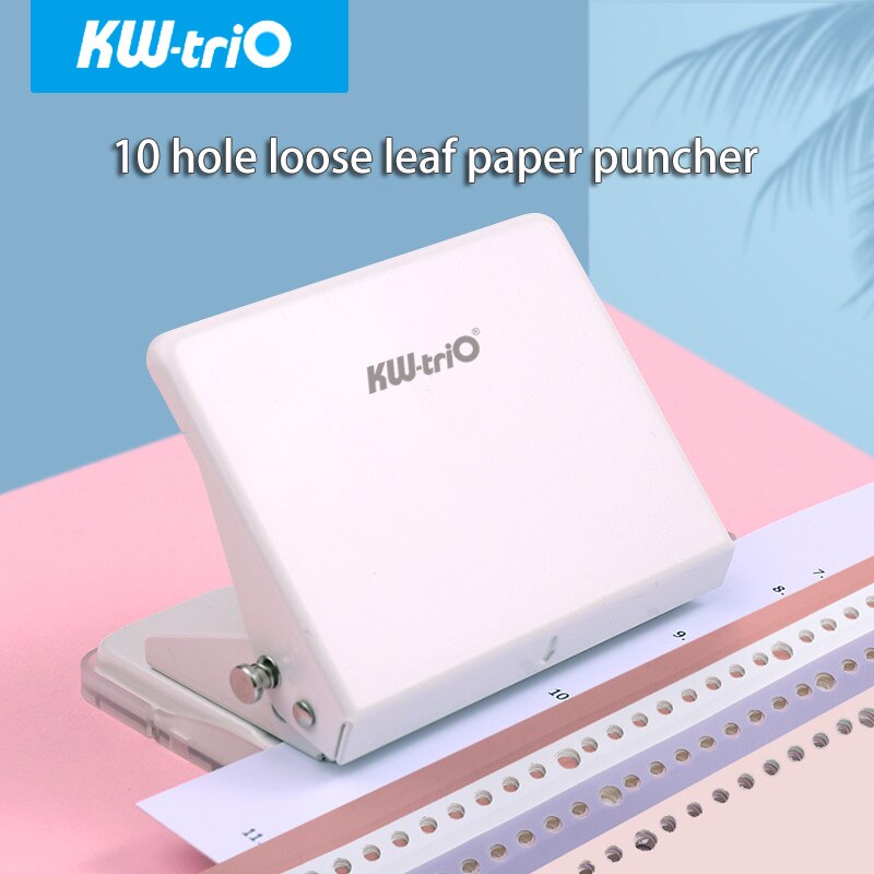 KW-triO – perforateur de papier à 10 trous pour papier A4/B5/A5, 30/26/20 trous pour le bricolage, perforateur de trous pour feuilles de papier, fournitures scolaires