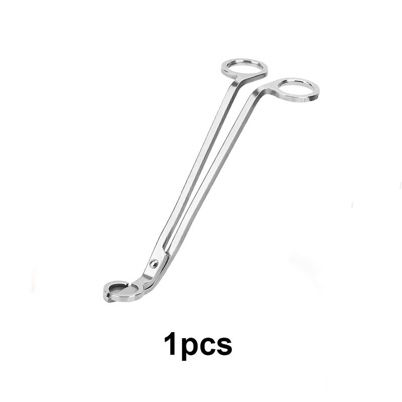 Black Rose Gold Silver Red Bronze Candle Wick Trimmer Stainless Steel Candle scissors trim wick Cutter Snuffer Round head 18cm: Silver