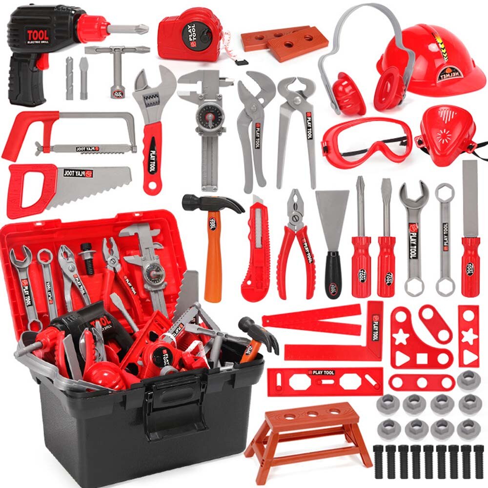 21-54 stücke Garten Werkzeug Spielzeug freundlicher vorgeben Spielen Werkzeugkasten einstellen Simulation Bohrer Schraubendreher Reparatur Werkzeug Bausatz Haus Spielen spielzeug