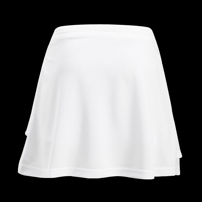 Kvinner sportsskjørt sommer anti-lys skjørt badminton tennis kort skjørt svart hvit ensfarget wild skorts med sikkerhetsshorts