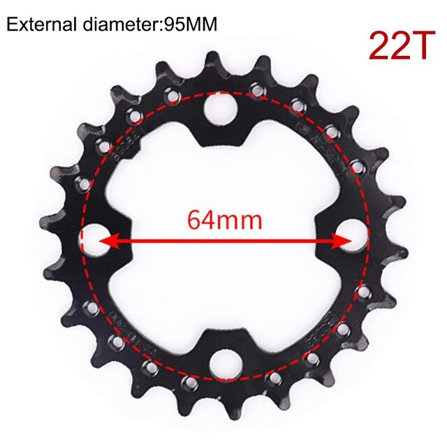 22T 32T 42T 44T Smalle Brede Bike Mtb Kettingblad Enkele Tand Keten Ring Voor 7/8/9/10/11Speed 104BCD Fietsen Kettingblad: 22T