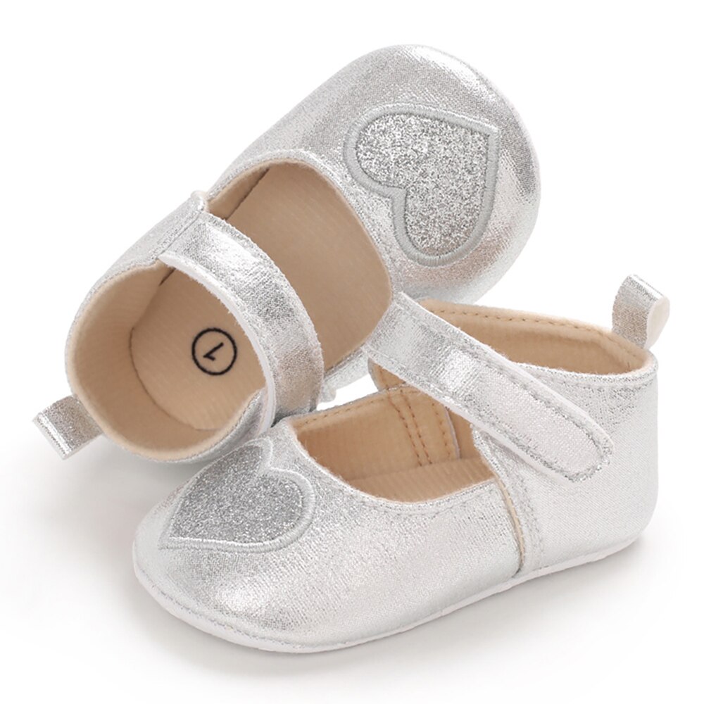 Baby krybbe barnevogn sko baby hjerte prinsesse sko baby fest kjole sko baby first walkers sko  d30
