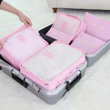 Koffer In Regulator Organizer 6 Delige Set-Roze