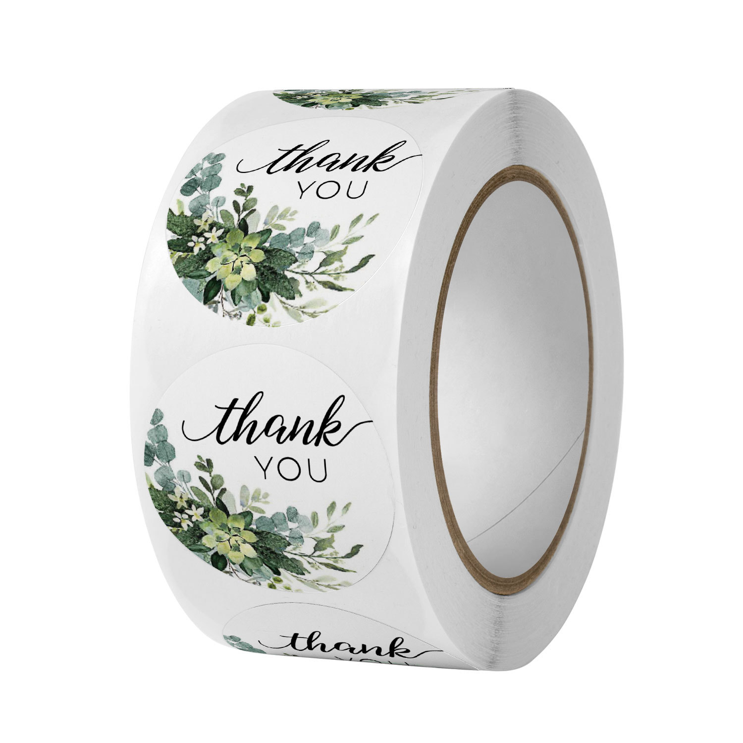 Pegatinas de agradecimiento para joyería, etiquetas autoadhesivas para envolturas de de boda, bolsa de embalaje para pequeñas empresas, , 25mm, 500 piezas: Castaño