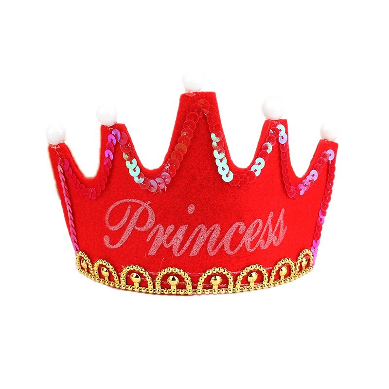 Kid Birthday Party Beautiful Hat Crown Hat King Princess Party Cake Decoration Photo Props For Children Party Hat