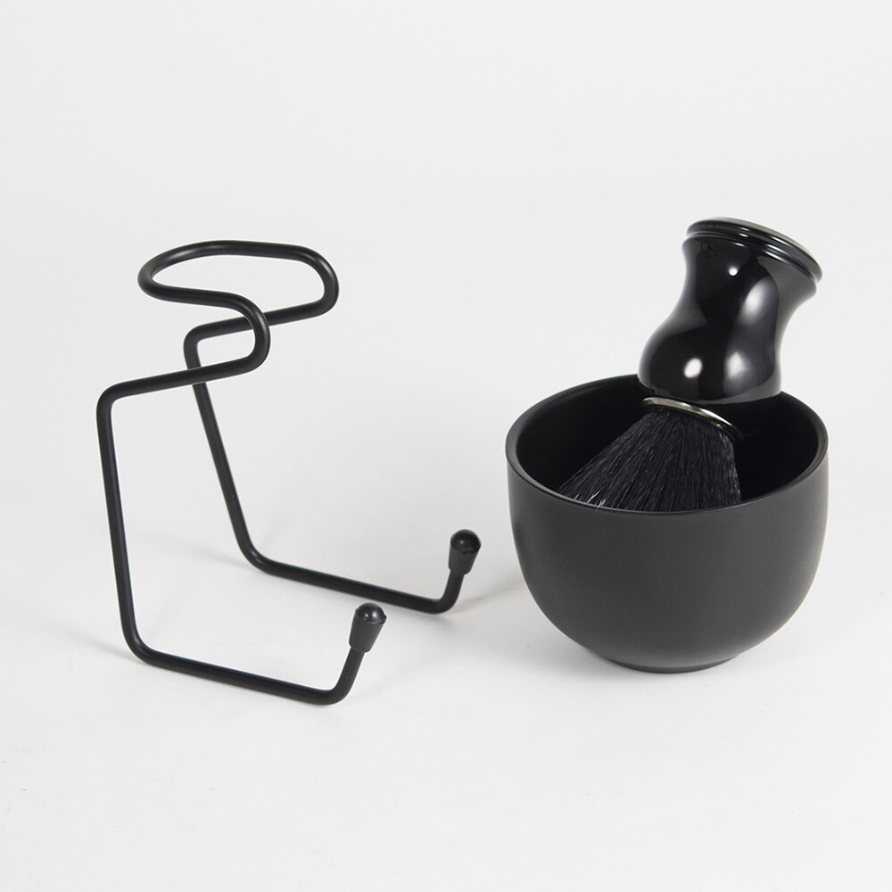 Juego de brochas de afeitar para hombre, cuenco para Espuma Facial de aleación, soporte para afeitado de barba, limpiador de bigote, taza de afeitar, accesorios de estilismo