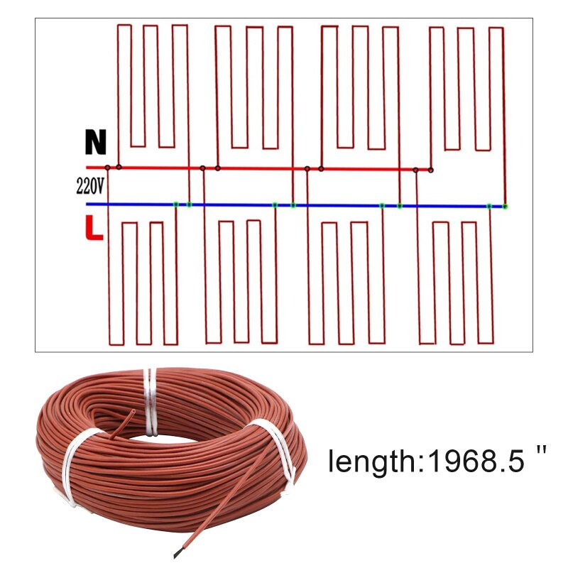 Kolfiber golvvärmetråd låg kostnad kol varmt golv kol värme elektrisk hotline infraröd värmekabel golv: D