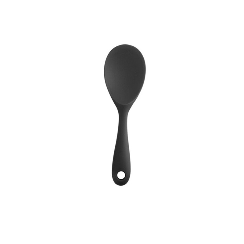 Silicone Kitchenware Cooking Utensils Set Non-stick Cookware Spatula Beaters Handle Kitchen Cooking Tool Set: Black 5