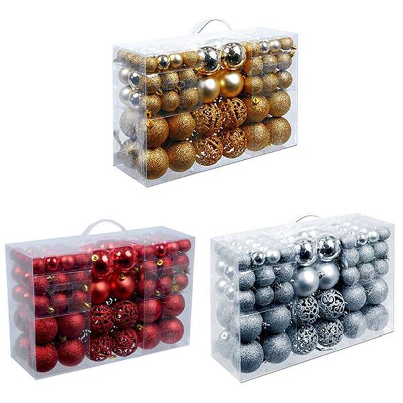 100Pcs Christmas Ball Box Set Available Christmas Tree Ornament Decorations Christmas Decorations