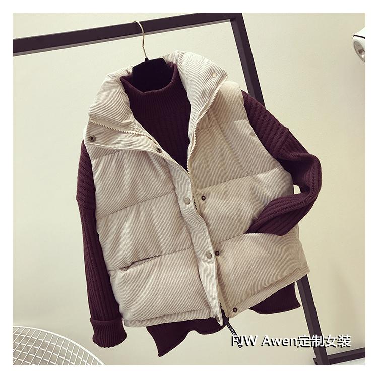 Billig høst vinter dame tilfeldig kvinne finne varm Vest yttertøy  bp320: beige / M