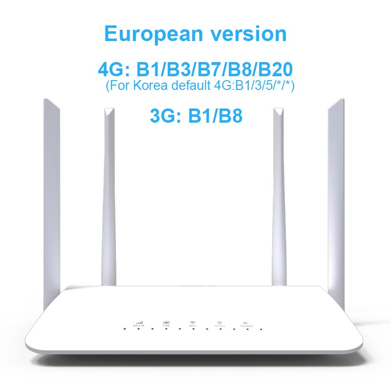 4g cpe 4g router simkort wifi modem hotspot 32 wifi brugere  rj45 wan lan antenne lte trådløs router: Europa versionlc 115