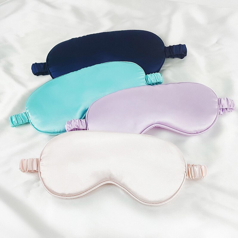 Máscara de sono de seda de amoreira natural para os olhos bandagem dupla face sombreamento dormir máscara de olho capa macia venda viagem resto