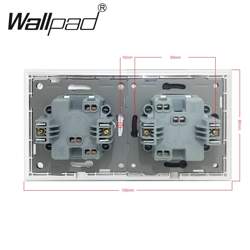 EU Double 1 Gang Light Switch Wallpad Luxury Black Crystal Glass Double Frame EU 1 Gang 2 Way EU Double 1 Gang Light Switch Wallpad Luxury Black Crystal Glass Double Frame EU 1 Gang 2 Way