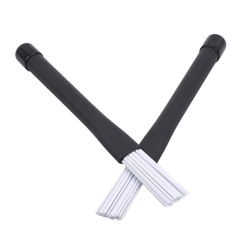 2 uds escobillas para Batería de Jazz, palo de tambor de cerdas de nailon retráctiles, baquetas de percusión, accesorios musicales con asas de goma