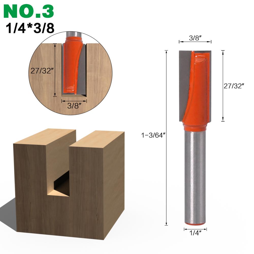 JGZUI1pc 8mm Reinigen bodem Graveren Bit vhm router bit Houtbewerking Gereedschap CNC frees frees voor hout: NO.3