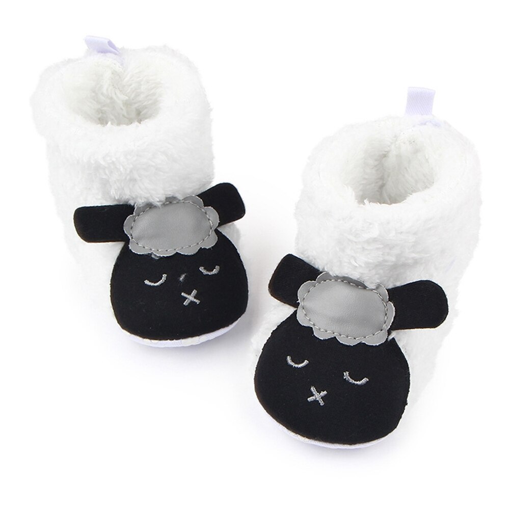 Baby Meisje Winter Warm Booties Leuke Patroon Animal Cartoon Leuke Fleece Snowboots Non Slip Peuter Eerste Wandelaars 3-11M Schoenen