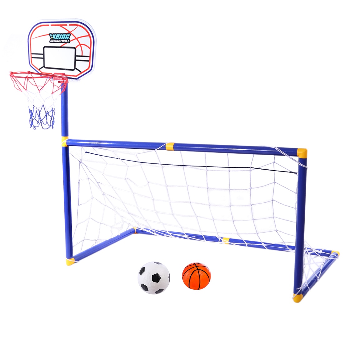 Rowsfire 2 in 1 Children Sports Equipment Football Goal Basketball Stands for Kids Outdoor Toy - ZG270-30