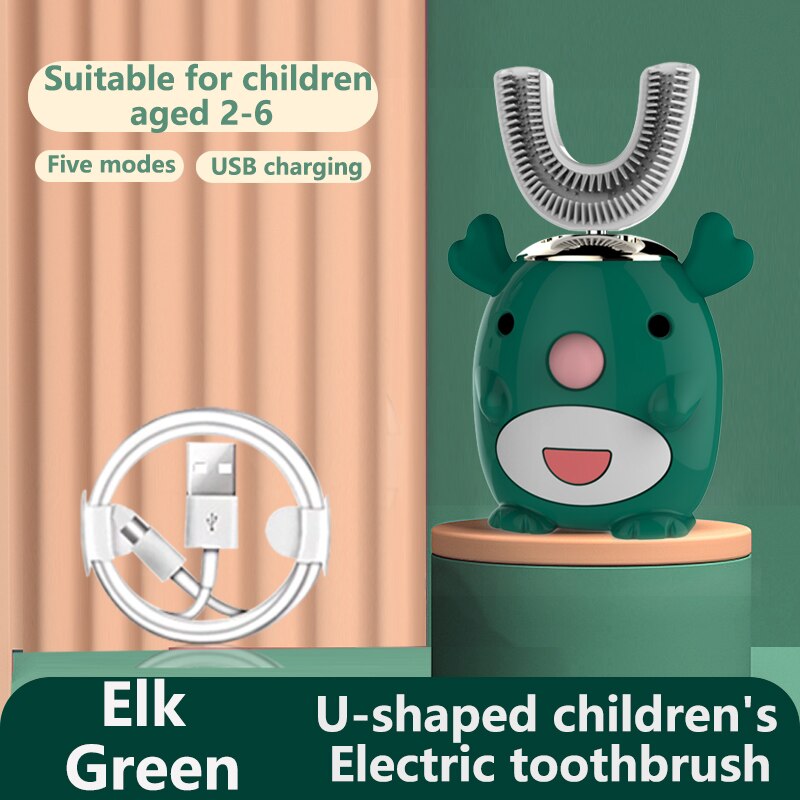 Smart 360 Grad XaoMi U Elektrische Zahnbürste Kinder Silizium Automatische Ultraschall Zähne Zahn Pinsel Cartoon-Muster Kinder: 13