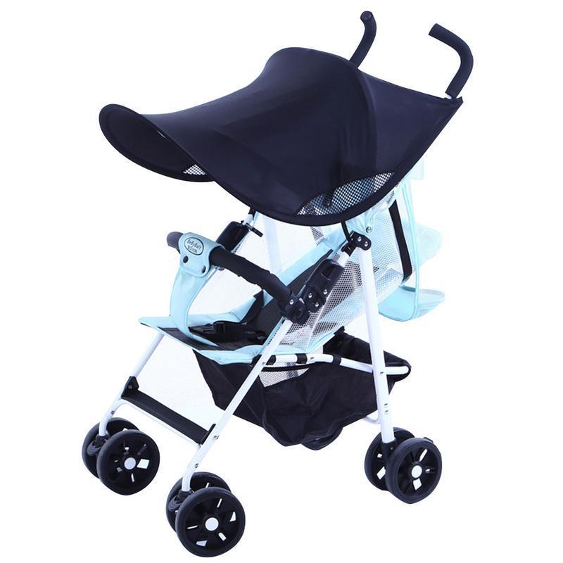 Barnvagn solskydd blockerar 99%  uv andas universal barnvagn skydd skydd huvor baldakin solskydd blockering: Svart