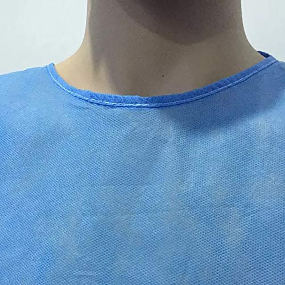 Unisex engangs isolationskjole non-woven beskyttelsestøj støvtæt beskyttende overalls