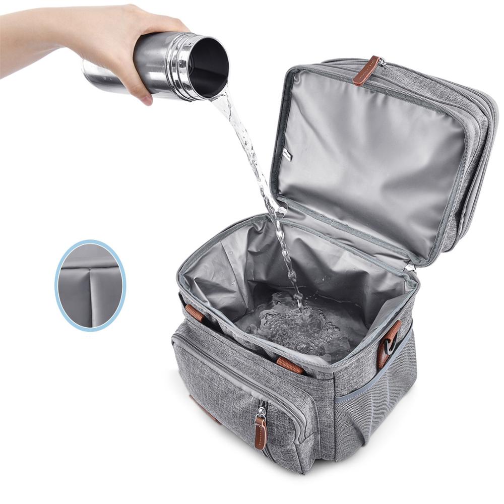 Sac isotherme Portable à Double étage pour voiture, glacière pour le pique-nique, sac isotherme pour aliments, pour réfrigérateur, à bandoulière, nouveauté