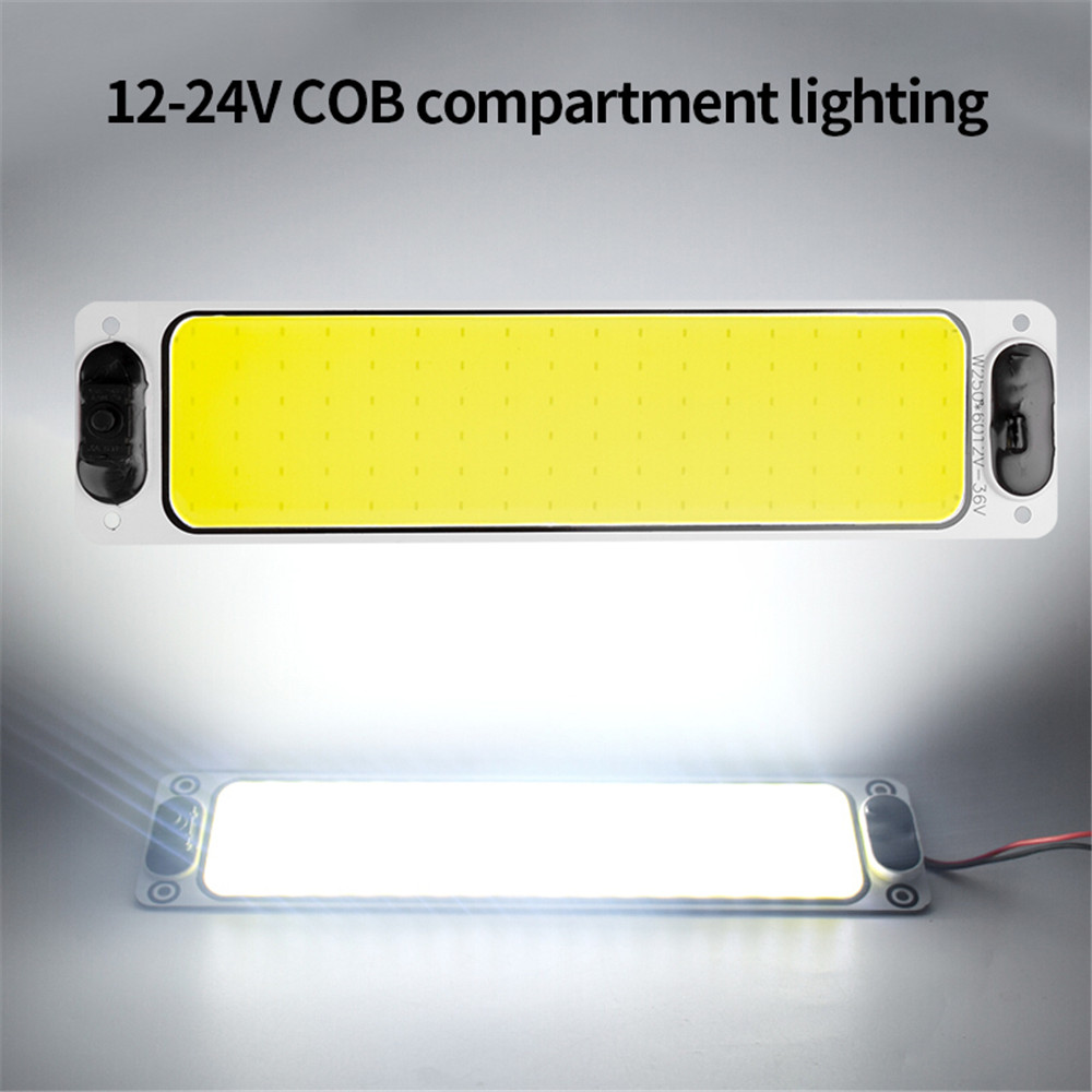 Bil interiørlys 12v-24v x 108 smd cob led panelpærer readling lys bil kuppellys vandtæt selvklæbende lastbillampe
