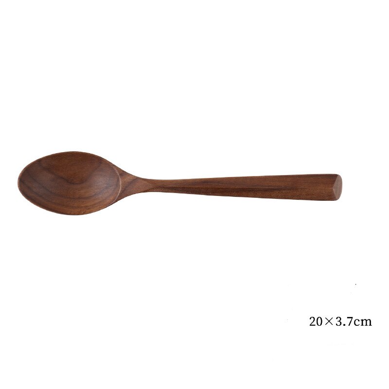 Palillos de cuchara de nogal negro, palillos chinos reutilizables, palitos de madera Natural, cuchara de té, cucharas de servicio: Spoon