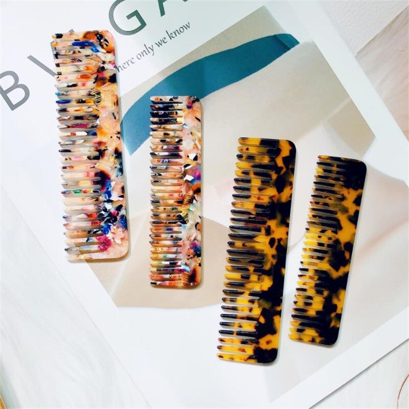 Acétate Massage confortable antistatique peignes à cheveux coloré brosse à cheveux outil de coiffure 2 taille pour les femmes filles